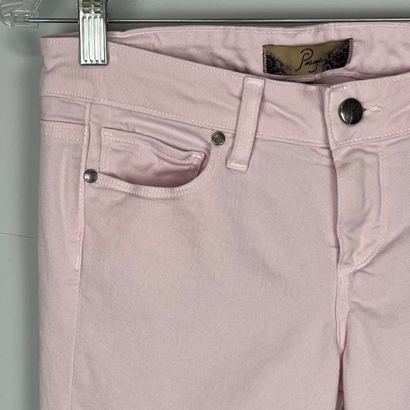 Paige Womens Peg Skinny Jeans Lavender Pink Stretch Premium Denim size 26 - Picture 3 of 10
